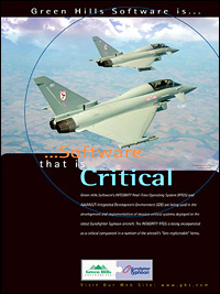 Eurofighter Typhoon, MILS, RTOS, Secure Systems, Small Footprint, VT Technology, Embedded Development Tools, Hypervisor, EAL 6+ Safety Critical, Toolchain