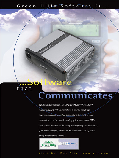 TMC is using Green Hills Software's MULTI IDE analysis tools & debugger and the royalty-free velOSity RTOS