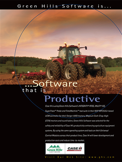 Case IH, INTEGRITY RTOS, MULTI IDE, SuperTrace Probe ,TimeMachine tool suite