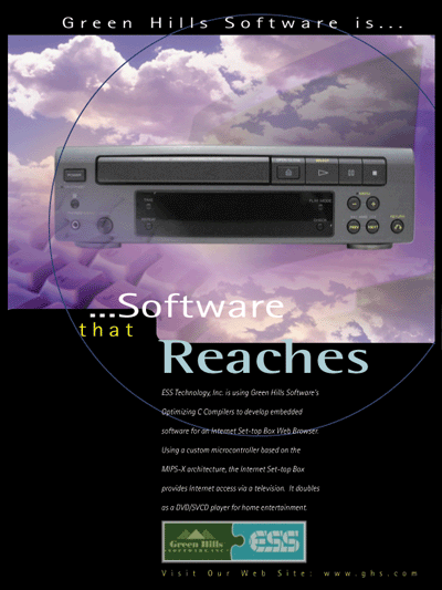 ESS Technology, using Green Hills C/C++ optimizing embedded compilers, c optimizing compilers, embedded c, static code analysis