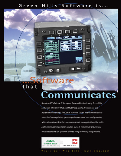 Sanmina, using Green Hills Software's INTEGRITY RTOS, Secure Embedded RTOS, POSIX 1003.1 Conformant, MILS-Compliant